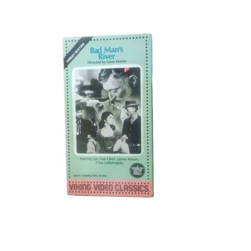 Bad Mans River VHS Tape 1986 Lee Van Cleef, James Mason, Sealed